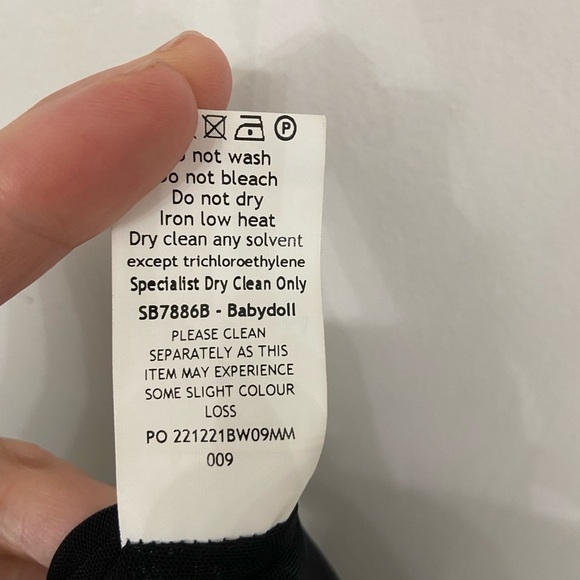 House of CB Babydoll Black Chiffon Halter Mini Dress Black Size Small - Picture 8 of 10